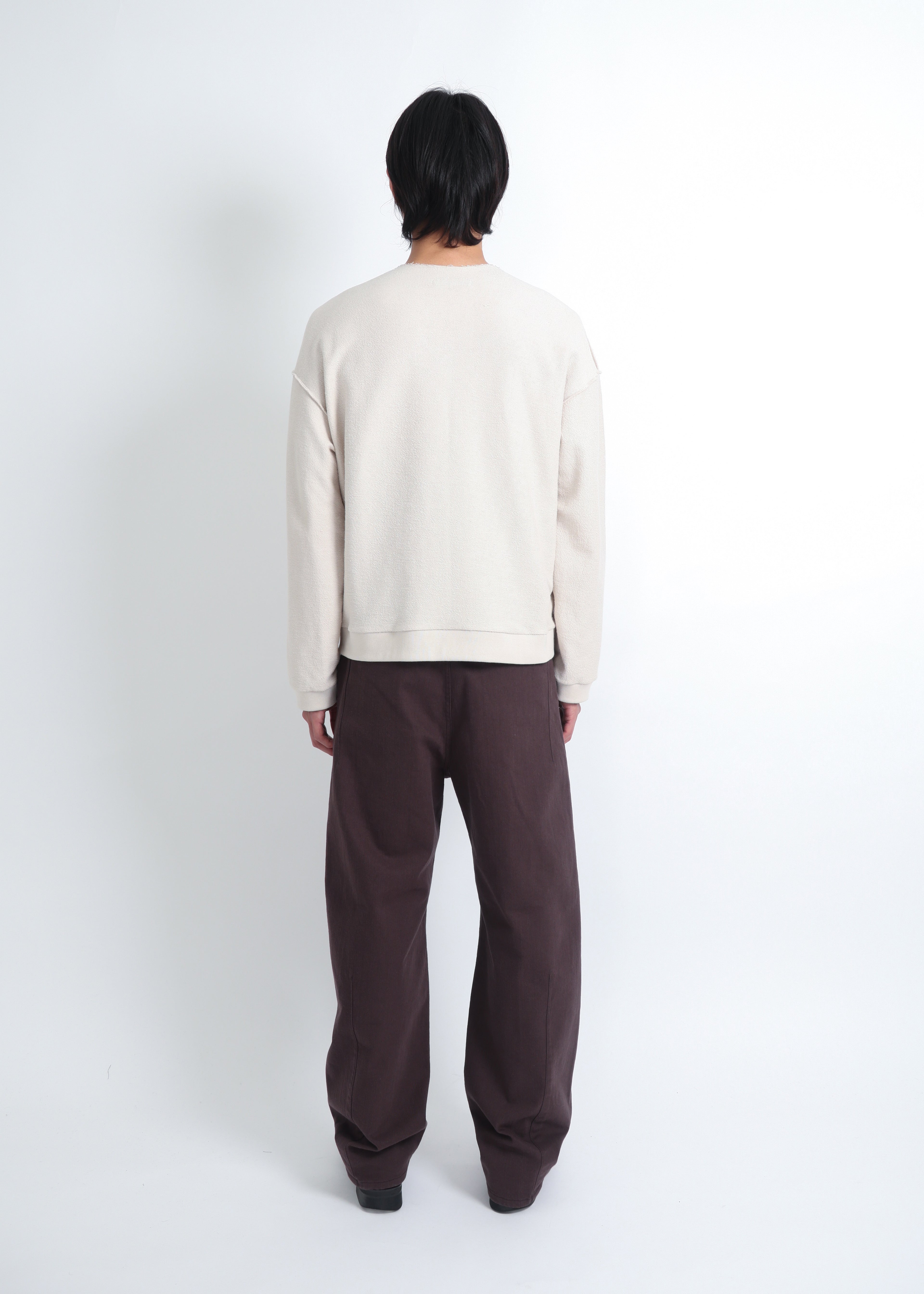 Raw Henley-Neck Sweatshirt