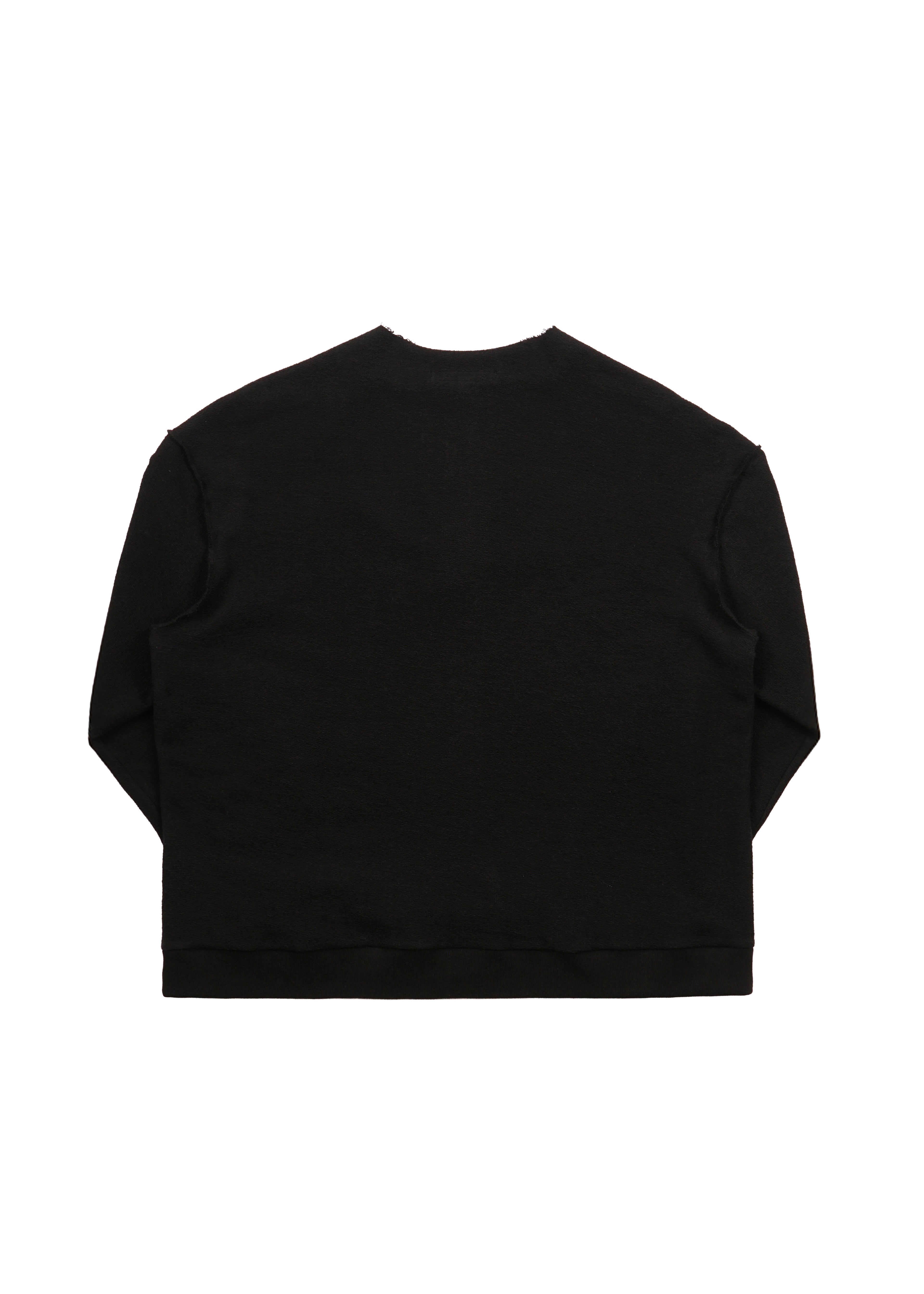 Raw Henley-Neck Sweatshirt