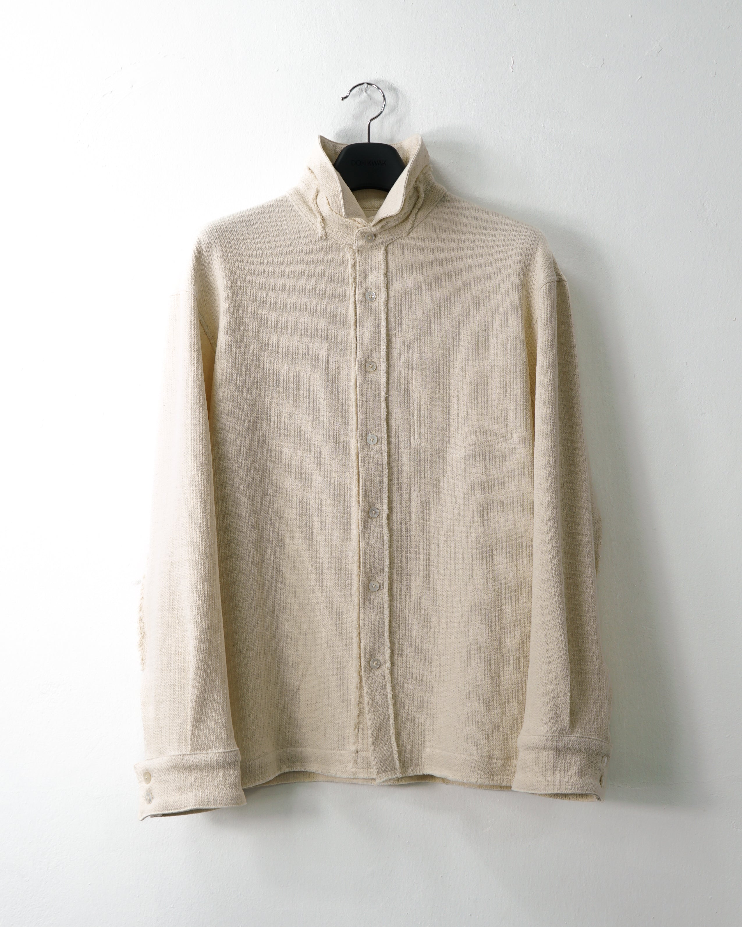 Raw-Edged Collar Shirt