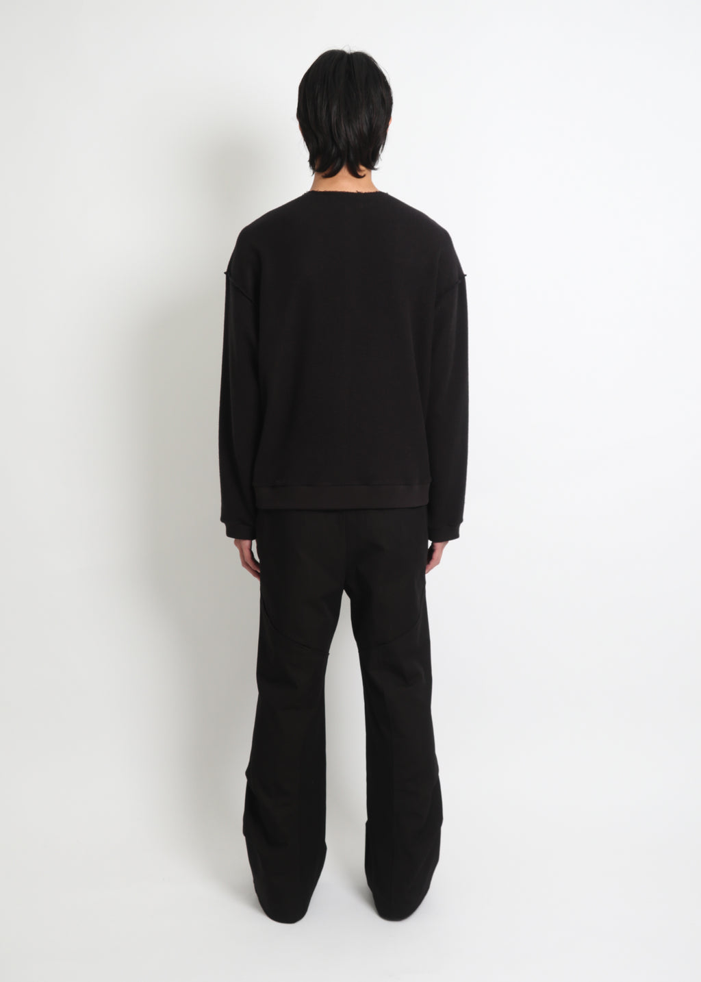 Raw Henley-Neck Sweatshirt