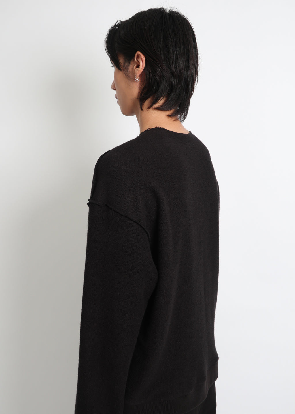 Raw Henley-Neck Sweatshirt