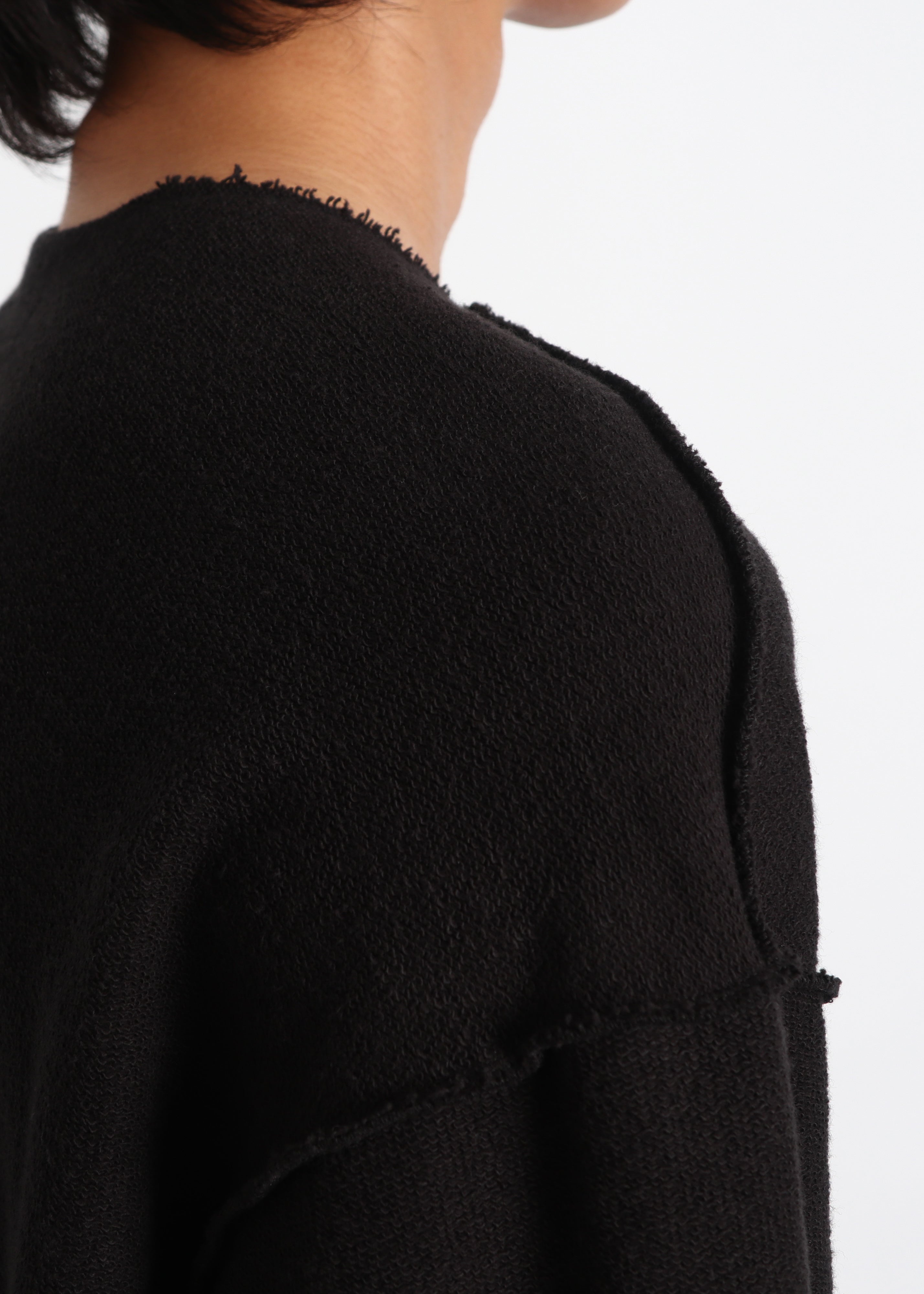 Raw Henley-Neck Sweatshirt